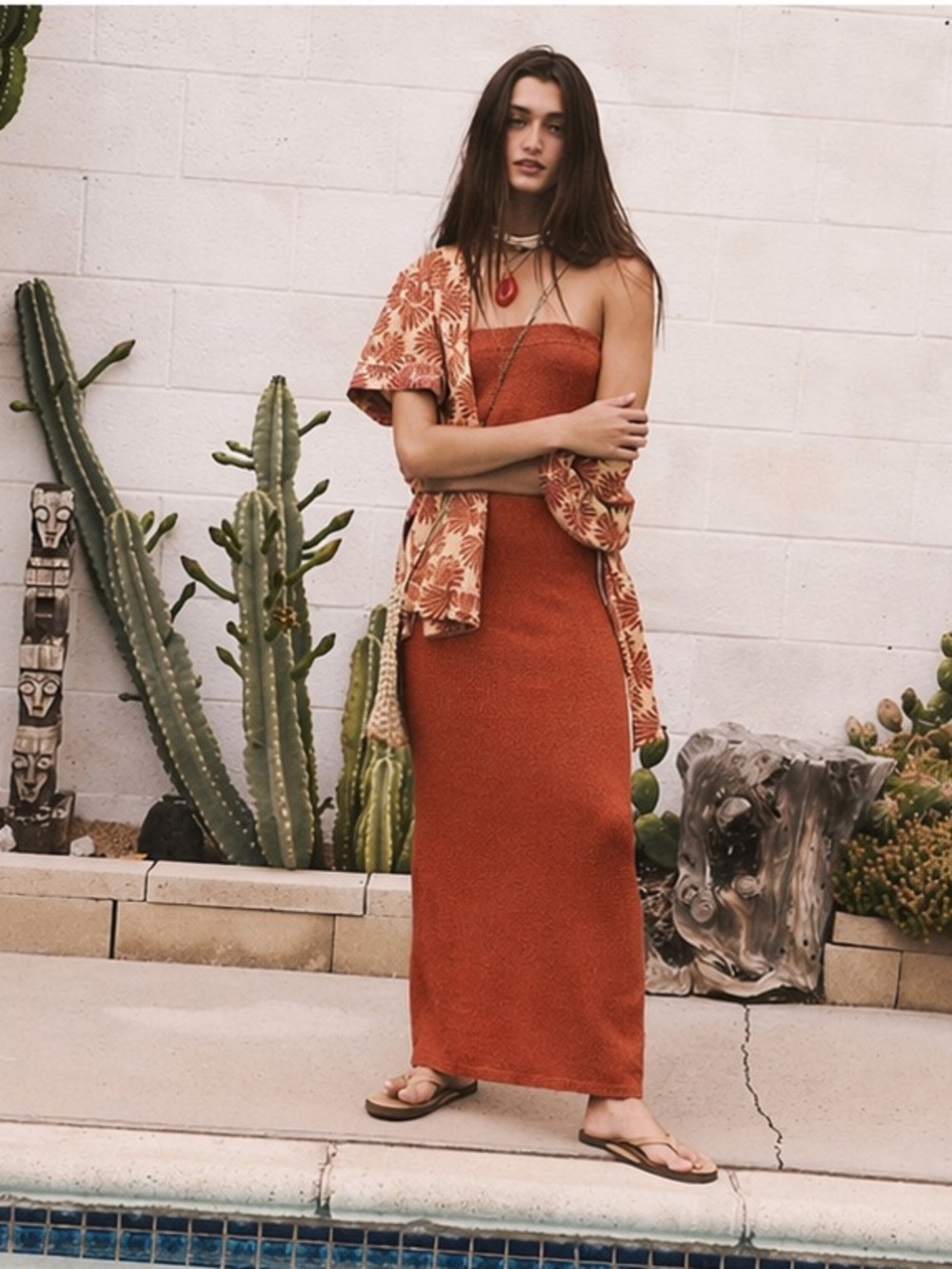 Free People - Rio Sweater Maxi in burnt orange